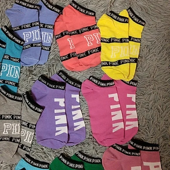 5 pair bundle New PINK Victorias secret socks - Picture 3 of 4